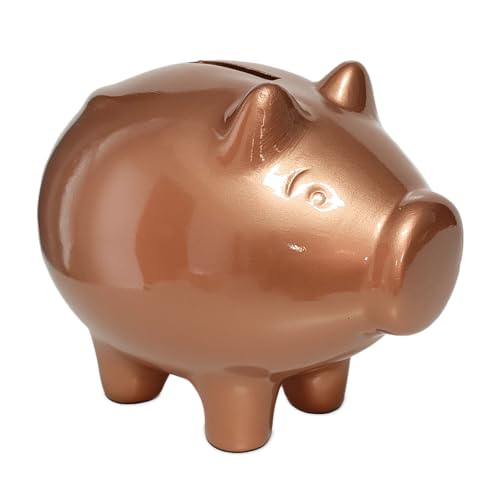 Genérico, Cofrinho para guardar moedas Cofre Porquinho Porco Cerâmica Poupança Cobre