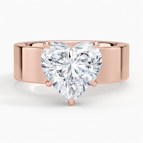 1.5-3.5 CT Moissanite Engagement Ring for Women/Men in 925 Silver, 10K/14K/18K Solid Gold Solitaire Anniversary Ring | Size 4-124