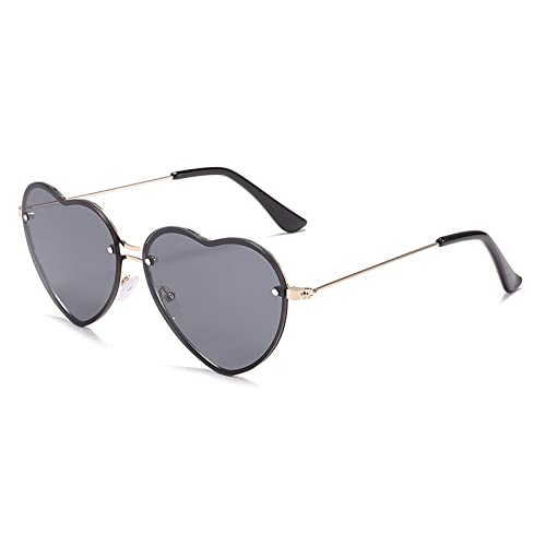 Lunettes de soleil coeur métal pour vos sorties plage et festivals d'été