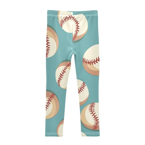 ZZKKO Girls Leggings Baseball Toddler Girls Clothes Leggings for Girls Toddler Girls Leggings 3-4T2