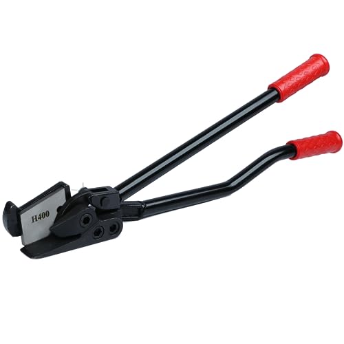 U.S. SOLID Stahl-Umreifungsset, Werkzeugset, Palettenverpackungs-Umreifungsset für 19 mm Stahlbänder - Spanner, Versiegeler, Schneider für Stahlmetall-Umreifung