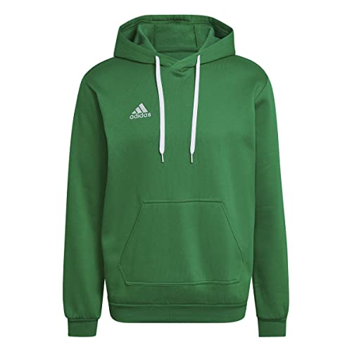 adidas Herren Entrada 22 Sweat Hoodie, Team Green / White, L