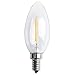 SODIAL Filament De Flamme De Bougie Edison E12 2W Cob Ajustable Ampoule Lampe Led 10 x 3.5Cm