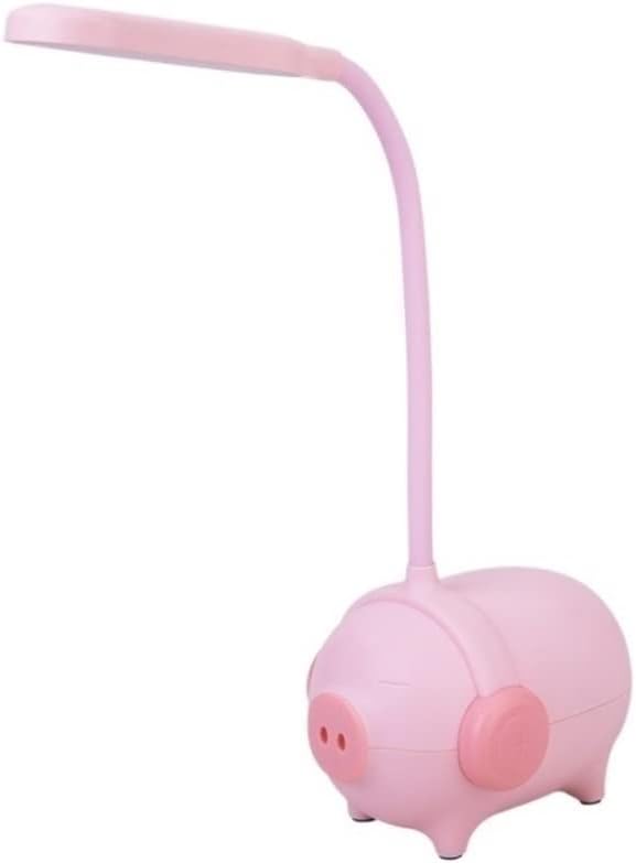 Desk Lamp Reading Light Desk Light Reading Lamp Cute Pig Desk Lamp Dimmable Desk Lamp Learning to Write Eye Protection LED Table Lamp USB Charging Desk Lamps Office Lamp Study Lamp (Color : Pink)