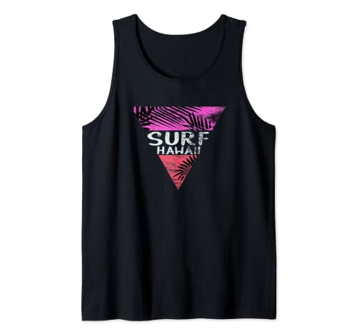 Surf Hawaii Souvenir Triángulo Gráfico Camiseta sin Mangas