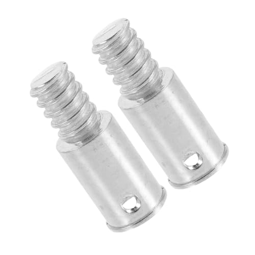 Holibanna 2pcs Aluminum Alloy Threaded Headgear for Broom Handle Extendable Broom