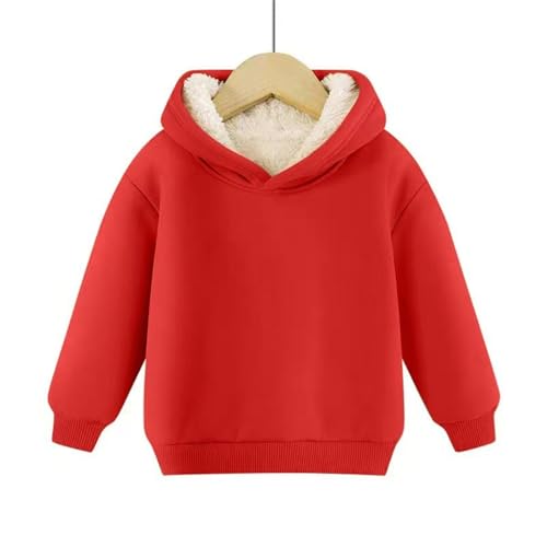 Unisex Boys Girls Fleece Lined Sherpa Hoodie Kids Warm Winter Hoodies Pullover Hooded Sweatshirt Sweater Solid Loose Tops2