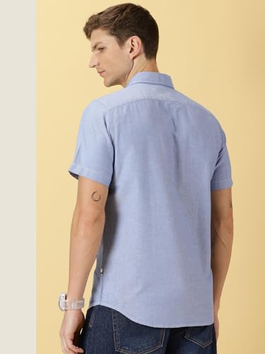 Image of Thomas Scott Men's Cotton Casual Shirt | Regular Fit | Soft & Breathable Fabric | Stylish Everyday Wear for Work, Travel & Outings