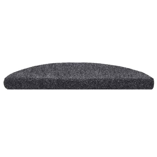 Alfombrillas de escalones resistentes de alta densidad en gris oscuro con canto de 3cm 5