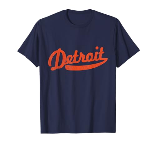 Detroit Baseballhemd Vintage Michigan Baseball Retro T-Shirt