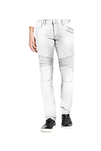 Armani Exchange Men's Moto Rip and Repair Bull Cotton Stretch Denim2