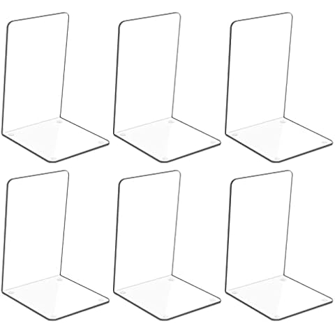 Sujetalibros de acrílico transparente con pegatinas antideslizantes (6) Cover