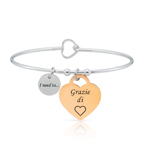 Diametro bracciale 6,2 cm - Dimensione cuore 22 x 25 cm - Il tutto rigorosamente in ACCIAIO INOSSIDABILE.