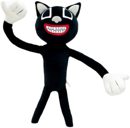 Dr.STONE Siren Head Plush Toys Limbs Movable Plush Toy Anime Black cat and Dog Doll Whistle Man Funny Doll，Plush Toys for Home Party Gift Birthday Gift(Black cat