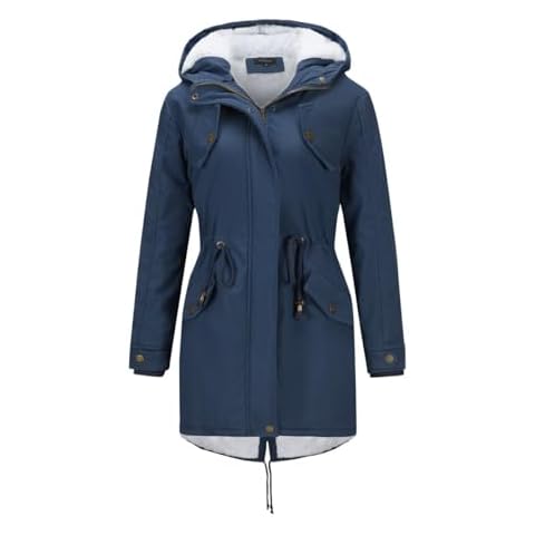 YYNUDA Women's Winter Hooded Fleece Coat Cover