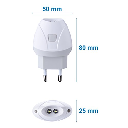 Electraline 58303 Torcia d'Emergenza Automatica con Funzione Luce di Cortesia, LED, Bianco - Image 5
