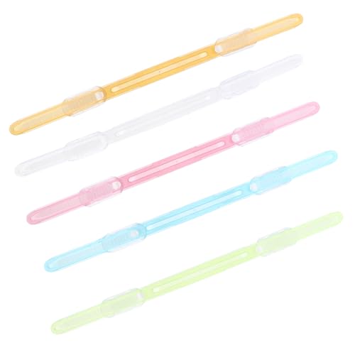 NUOLUX 塑料製ルーズリーフバインダークリップ 孔距 蛇形デザイン 白 ピンク 青 緑 橙 学生 教職員 オフィス向け実用紙ファイルクリップ