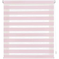 Estor Infantil Ikea Blindecor Indus SIN HERRAMIENTAS | Estor Enrollable Sin Taladrar de Doble Capa | Color Rosa 140 x 180 cm (ancho x largo) | Tamaño de la Tela 137 x 175 cm