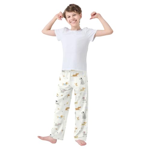Boys' Pants Dogs Cute Animal Long Bottoms Jogger Pants Elastic Waist Trousers with Pockets S-XL2