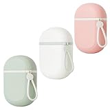 Seifenbox Reise, 3 Stück Seifendose Wasserdicht mit Abtropfgitter, Seifenbehälter für Feste Seife, Seifenschale Reise für Outdoor, Camping, Fitness (Pink, Grün, Weiß)