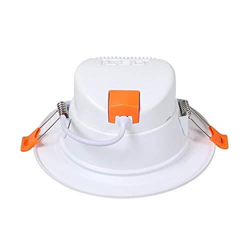 Panel LED redondo de 9W empotrable con luz blanca fría de 6000K para techo plano 5