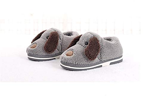 LANFIRE Pantufas de algodão para adultos e crianças, chinelo de pelúcia, chinelos de animais, Cachor