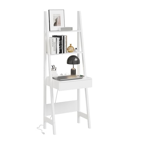 Haotian Ladder Desk with Power Outlet