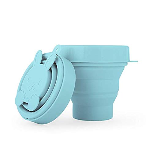 Collapsible Silicone Cup Foldable Sterilizing Cup for Menstrual Cups and Storing Your Diva Cup - Foldable for Travel from LUCKY CLOVER (L-green1)