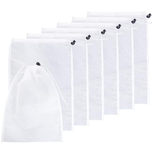 Yymobt 6 Pack Cleaner Replacement Mesh Bag Pool Vacuum Filter Bag for Pools Aquariums Ground Swimming Pools Ponds Collecting Leaves