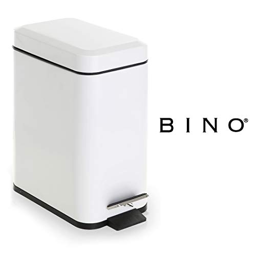 BINO Stainless Steel 1.3 Gallon / 5 Liter Rectangle Step Trash Can, Matte