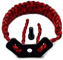 HZUTUZH Bow Archery Wrist Sling 250 Paracord - Multi Functional Survival Compound Bow Wrist Sling for Hunting & Shooting - No Stabilizer Needed - Successive Length Greater Then 20 Feet (RED)