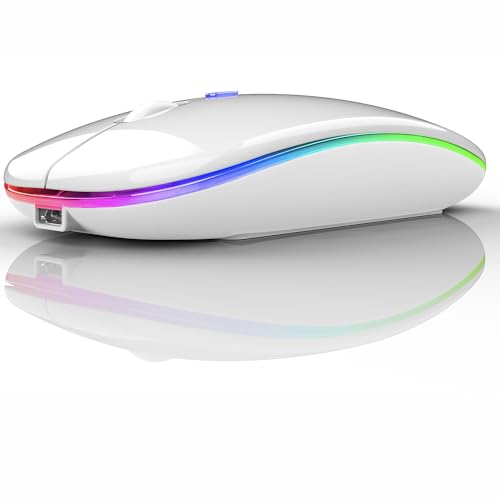 PEIBO Bluetooth Wireless Mouse for Laptop mac MacBook ipad MacBook air MacBook pro pc Desktop Computer Windows Chromebook Notebook (White White) by PEIBO - Used condition - US$11.48