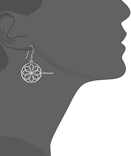 925 Sterling Silver Earrings, BoRuo Lotus Flower Yoga Earrings