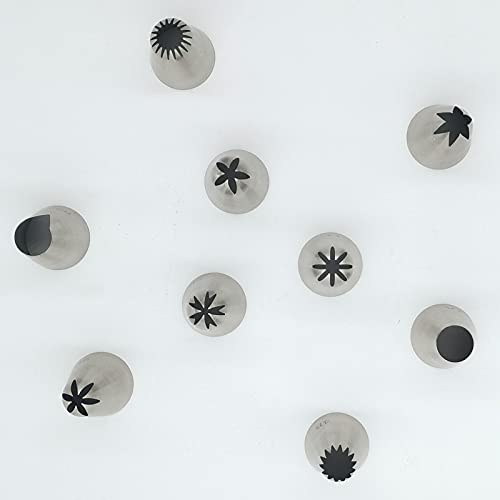 9 Pack Large Piping Nozzles Kits,DIY Icing Nozzles Cake Decoration Tools for Cupcakes Cream Cake Decorating (Large)