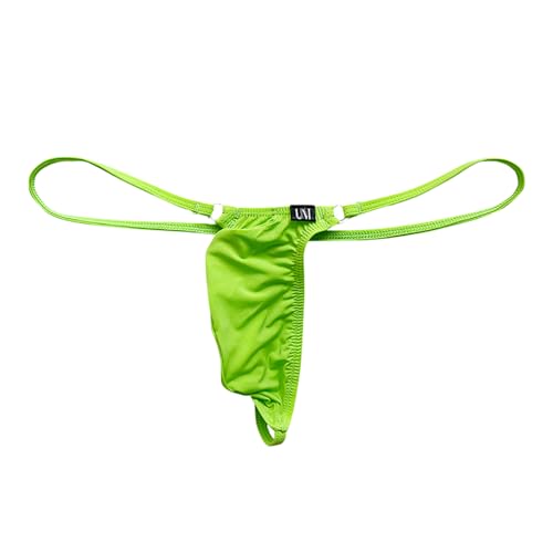 Gogobear Mens Spaghetti Strap Ice Silk Thongs Low Rise Solid Color G-string Bikini Briefs Underwear4