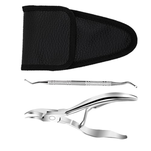 WEKADRIN Cortaúñas de Acero Inoxidable con Estuche para Manicura Herramienta Resistente y para Uñas Encarnadas y Cuidado Profesional Casa