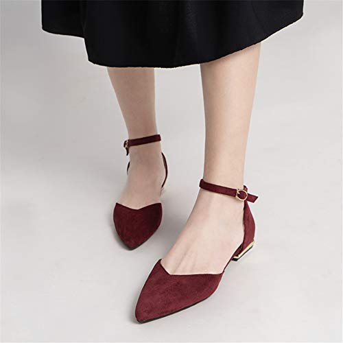 Stunner Cross Strap Mary Jane Shoes Pointed Toe Slip On Ballet Flats4