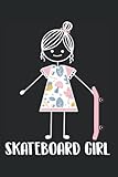  Funny Skateboard Skateboarder - Skateboard Girl Notebook: Dotted Lined Skateboard Journal