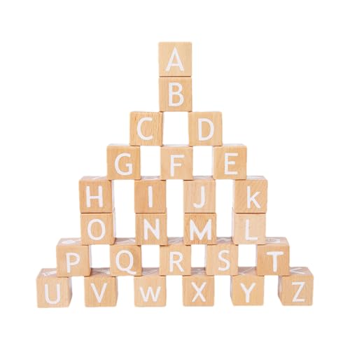 Blocs alphabet en bois et chiffres pour l'apprentissage quotidien