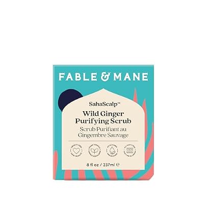 Fable & Mane Wild Ginger Purifying Scrub, For a Flaky, Itchy or Dry Scalp. Gentle Exfoliating Cleansing Detox Treatment