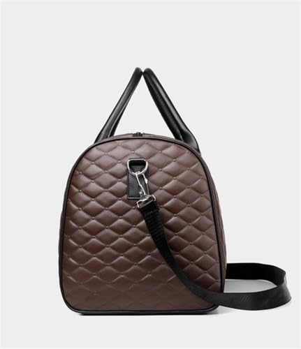 Weekender Travel Bag Garment Duffle Bags for Travel Large PU Leather Convertible Carry On Weekender Bag for Women Sport Gym Bag(C)4