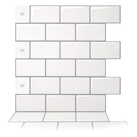 Art3d 10-Sheet Peel and Stick Backsplash Cover