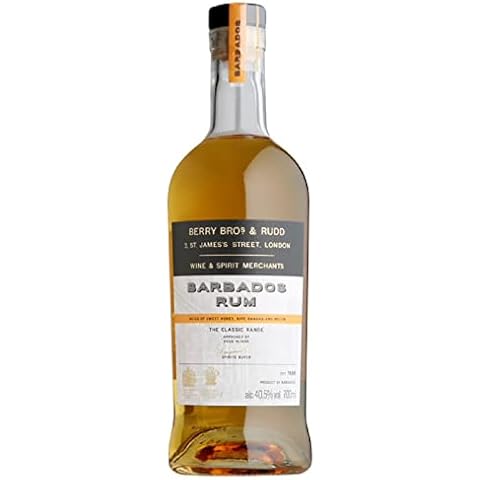 Berry Bros. & Rudd Classic Range Barbados Rum, 70cl, 40.5% Alcohol Content by Volume, Rum Deals of the Day, Honey Earthy Banana Melon, Serve On the Rocks or In a Cocktail Cover