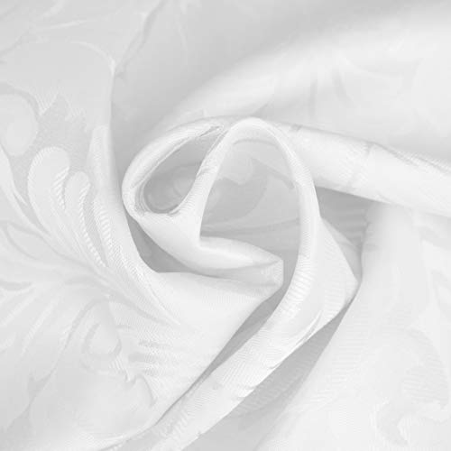 Eforcurtain Classic Damask Jacquard Cloth Napkins Waterproof Spillproof Polyester Fabric Napkins Pearl White For Hotel Use, Set Of 12, 17 X 17 Inch #TOP2