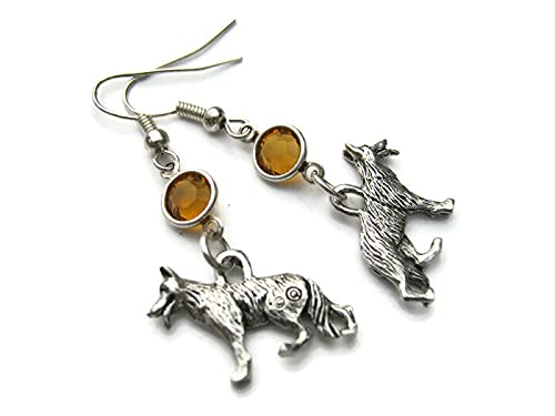 german shepherd earrings