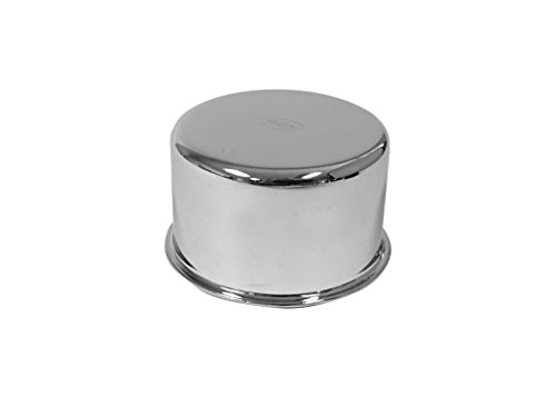 Scott Drake Chrome Oil Cap Cover Featuring Official FoMoCo Logo (Open Emissions), Compatible with 1964-1966 Ford Mustang, Model B6AZ-6766-B