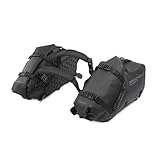 Bolsa Motocicleta 28 L Impermeable 2 Unidades Ajuste Alforjas De Motocicleta Bolsas De Sillín Almacenamiento Lateral Horquilla Equipaje De Viaje Bolsa de Moto(Black-28L)