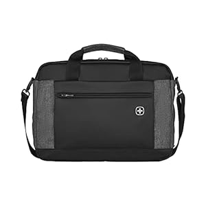 Wenger Underground aktetas, laptoptas om te hangen, notebook tot 16 inch, tablet tot 10 inch, 9 l, dames heren, kantoor, business universiteit, school, zwart