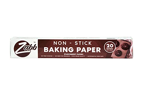 Adore Zabb Non-Stick Parchment Paper Roll,11.8 Inches x 20 Meters, White