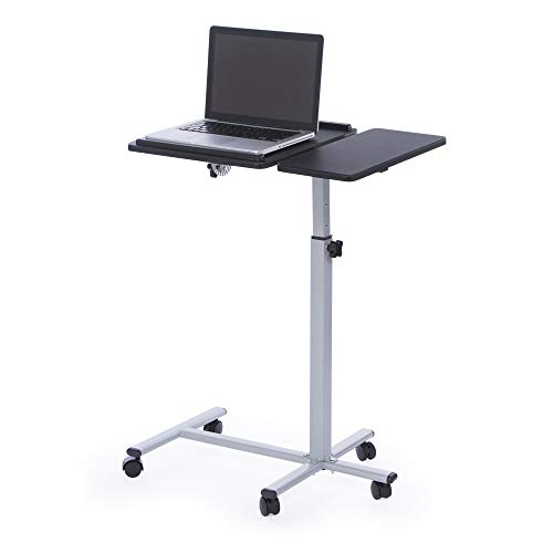 Guidecraft Mobile Laptop Stand: Adjustable Height Sturdy Rolling Laptop Desk Cart for Classrooms, Homeschool and Home Office Spaces